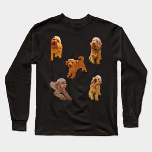 Cavapoo Cavoodle puppy pattern -puppies galore ! cute cavalier king charles spaniel Long Sleeve T-Shirt